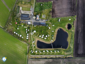 Camping Wetland vanuit de lucht