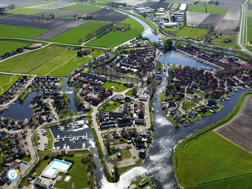 Het prachtige Blokzijl vanuit de lucht