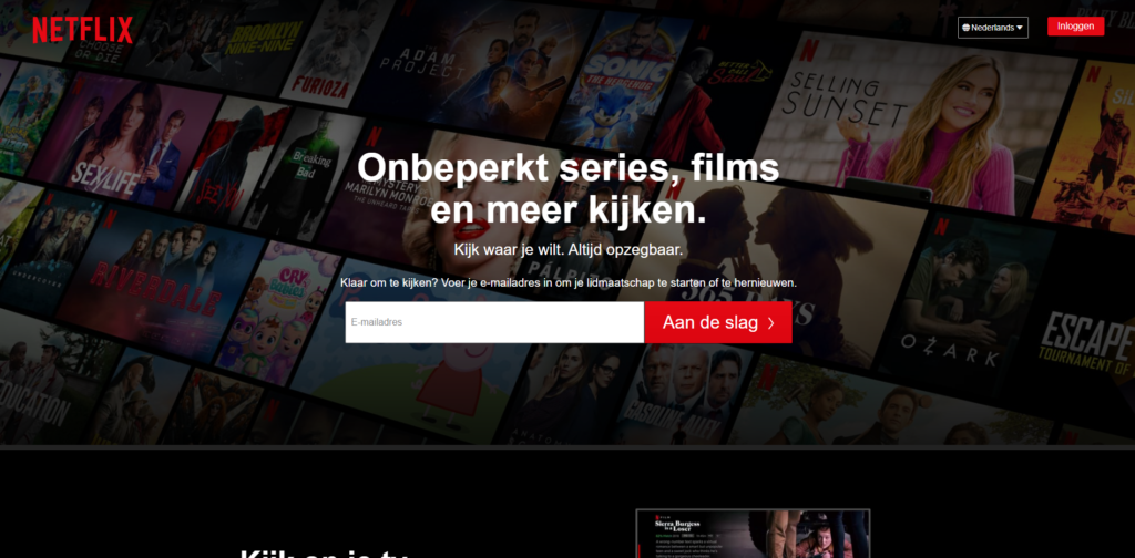 Netflix het grootste aanbod films en series