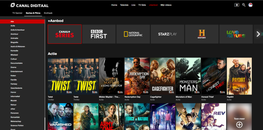 Ontdek nu het +aanbod van Canal Digitaal