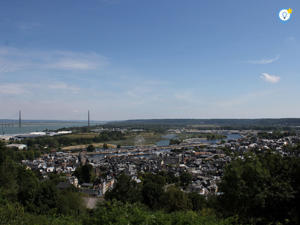 Uitzicht vanaf boven in Honfleur