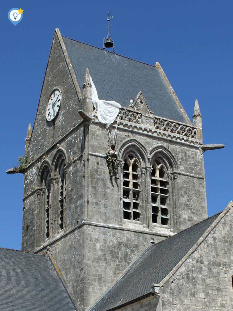 De parachutist in Sainte-Mere-Église